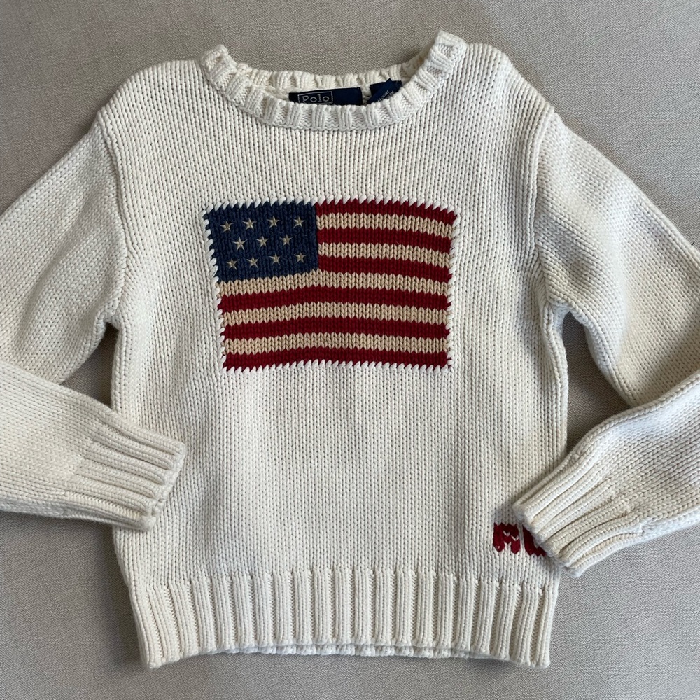 Kids Polo Ralph Lauren classic American Flag Sweater